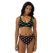 이미지를 갤러리 뷰어에 로드 , Acid Cherry- High Waisted Bikini (BLACK)