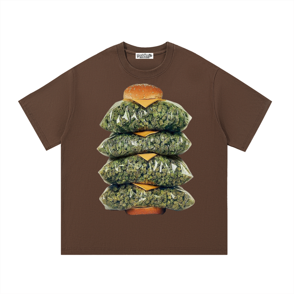 Green Burger Cotton T-Shirt