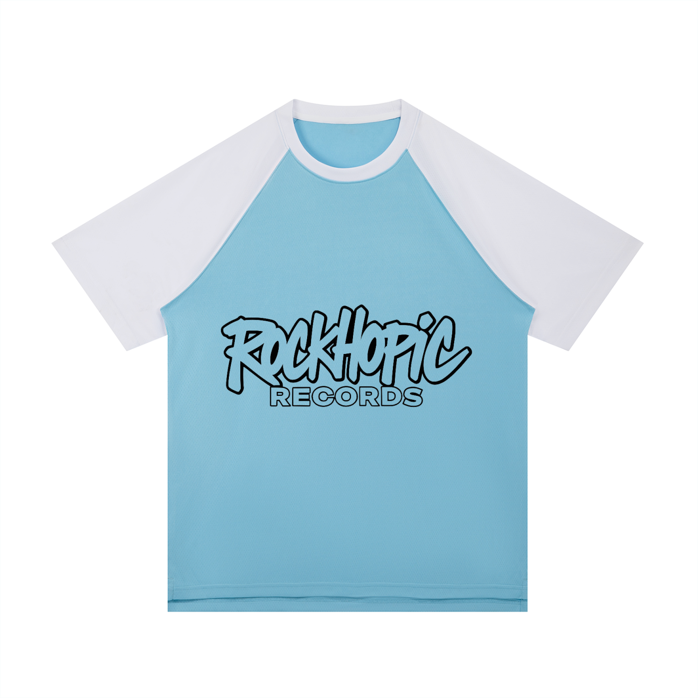 Contrast Raglan Sleeve Mesh T-Shirt