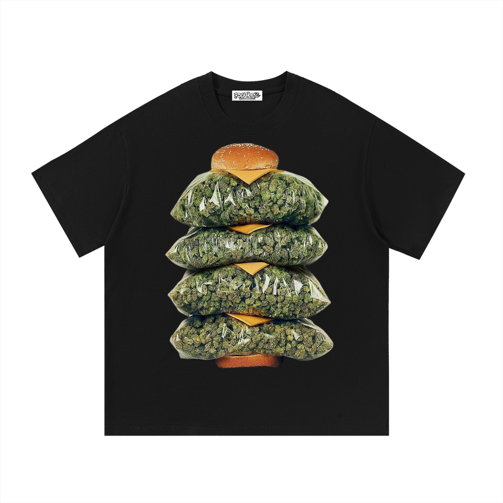 Green Burger Cotton T-Shirt