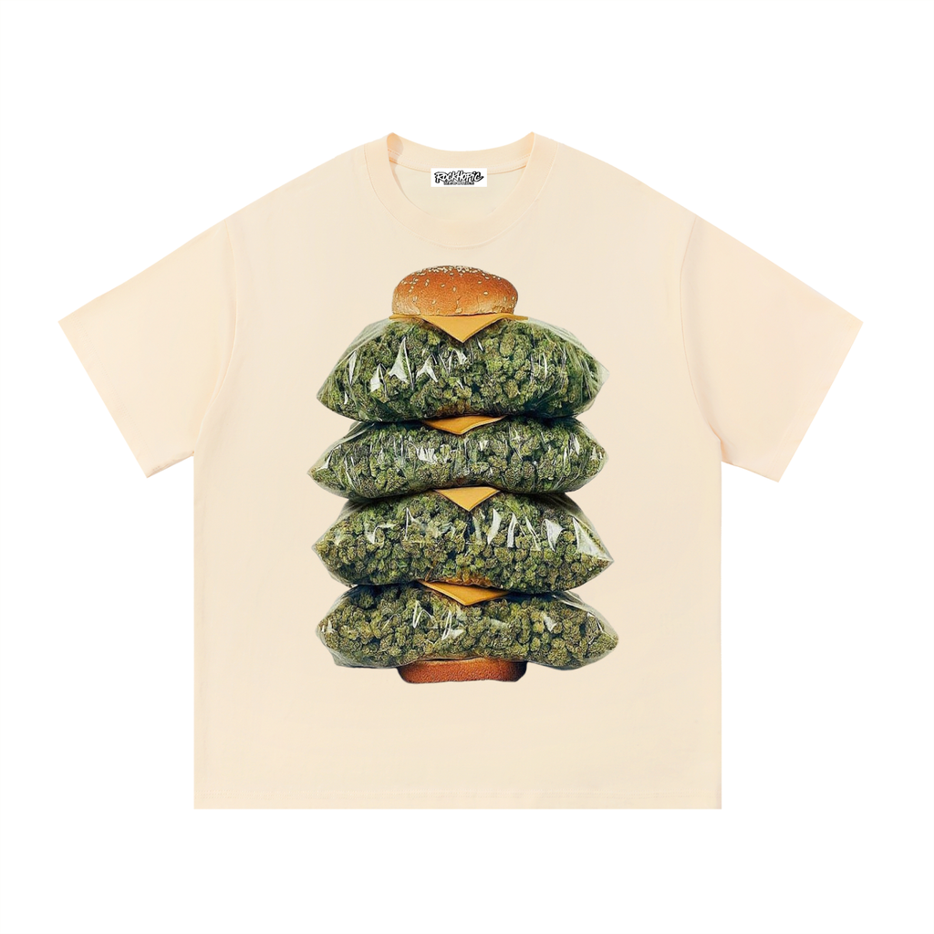 Green Burger Cotton T-Shirt