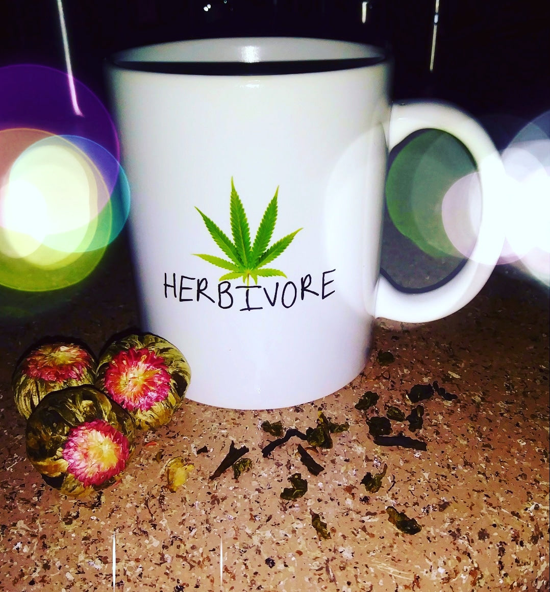 HERBiVORE- Premium Black Glossy Mug