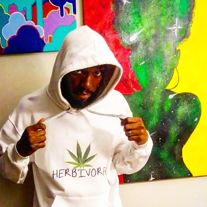 HERBiVORE- White -Premium Eco hoodie