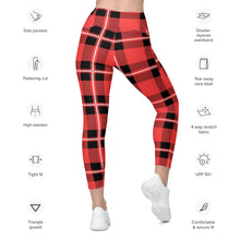 Load image into Gallery viewer, Acid Plaid Leggings with pockets
