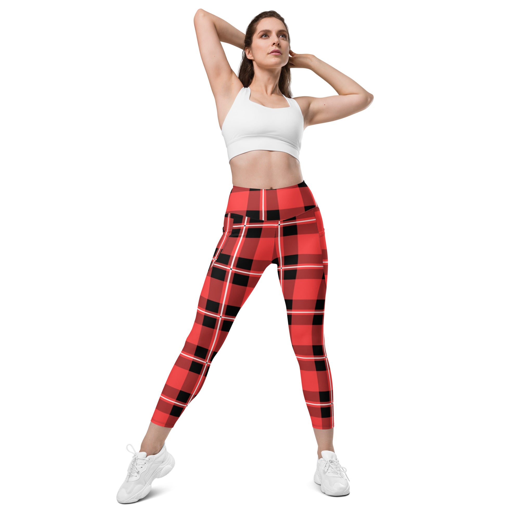 Acid Plaid Leggings with pockets