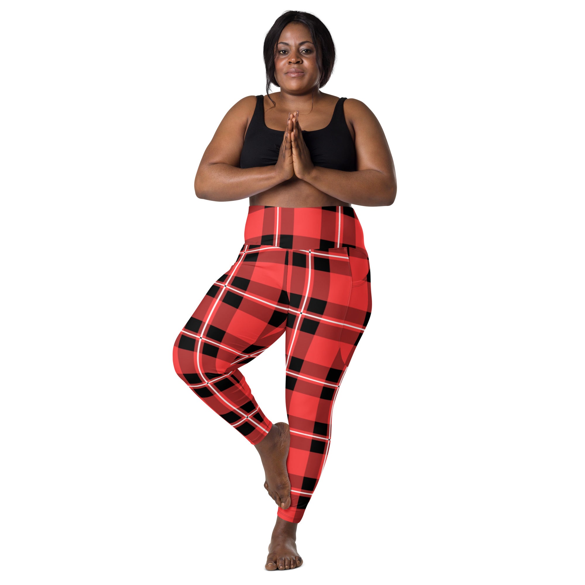 Acid Plaid Leggings with pockets