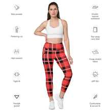 Load image into Gallery viewer, Acid Plaid Leggings with pockets
