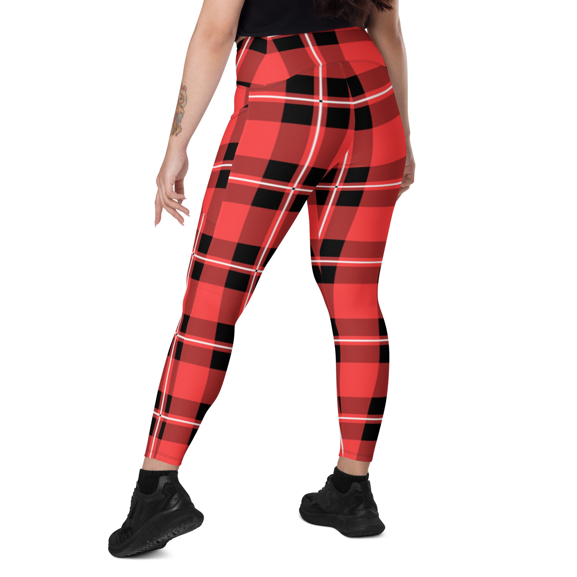 Acid Plaid Leggings with pockets
