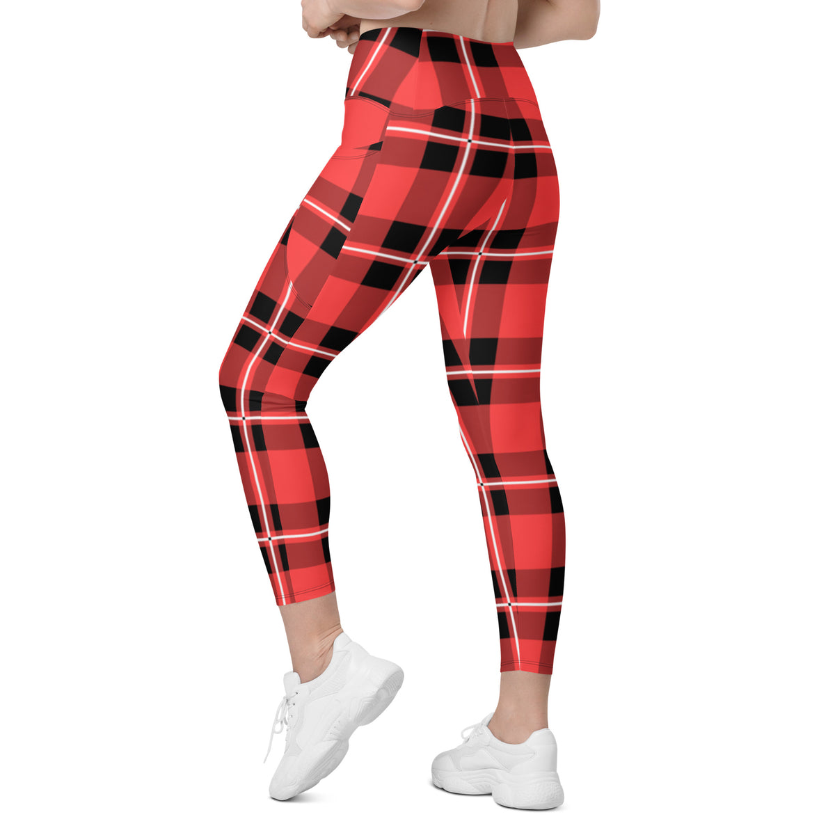Acid Plaid Leggings with pockets