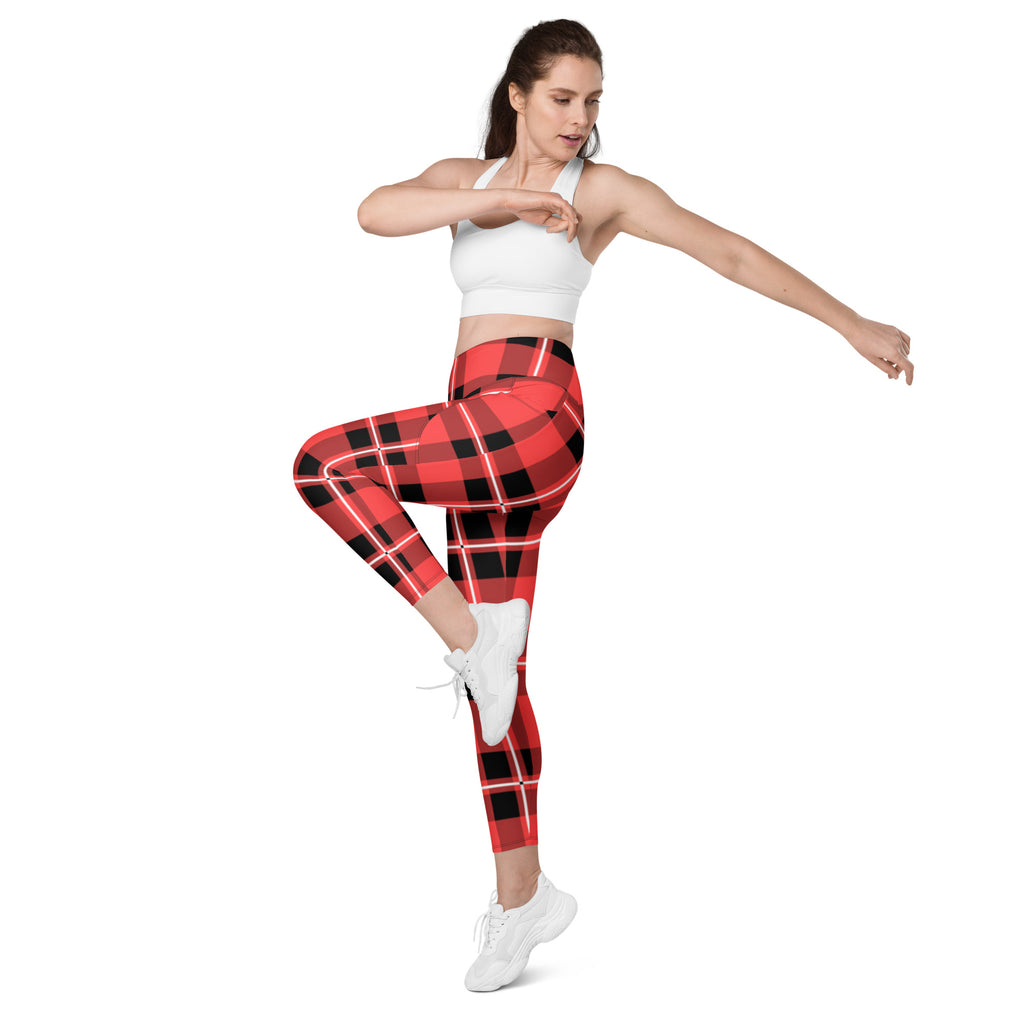 Acid Plaid Leggings with pockets