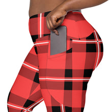 Load image into Gallery viewer, Acid Plaid Leggings with pockets
