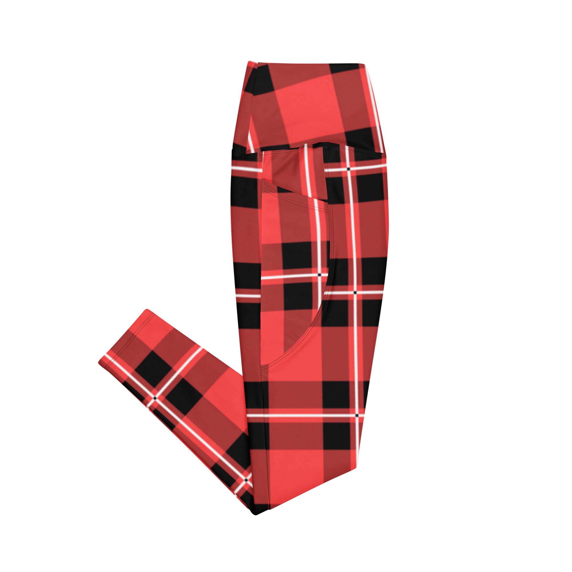 Acid Plaid Leggings with pockets