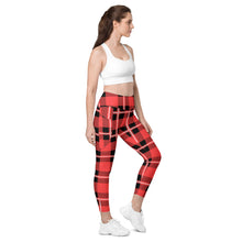 Load image into Gallery viewer, Acid Plaid Leggings with pockets
