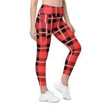 Load image into Gallery viewer, Acid Plaid Leggings with pockets
