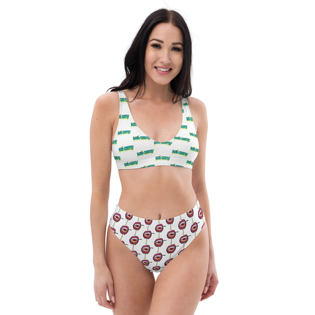 Acid Cherry-High Waisted Bikini