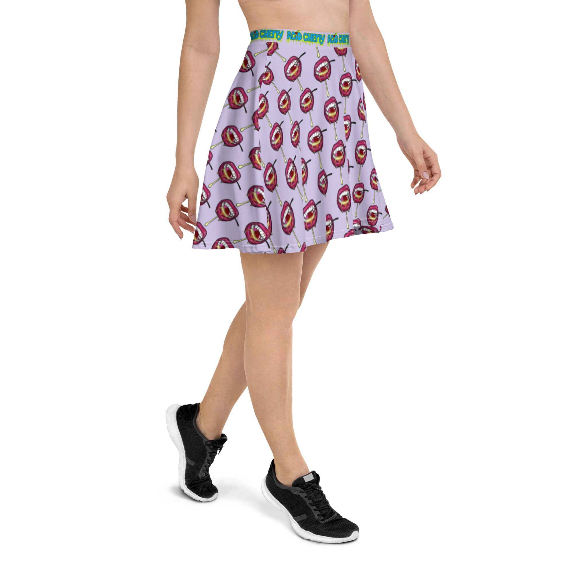 Acid Cherry-Skater Skirt