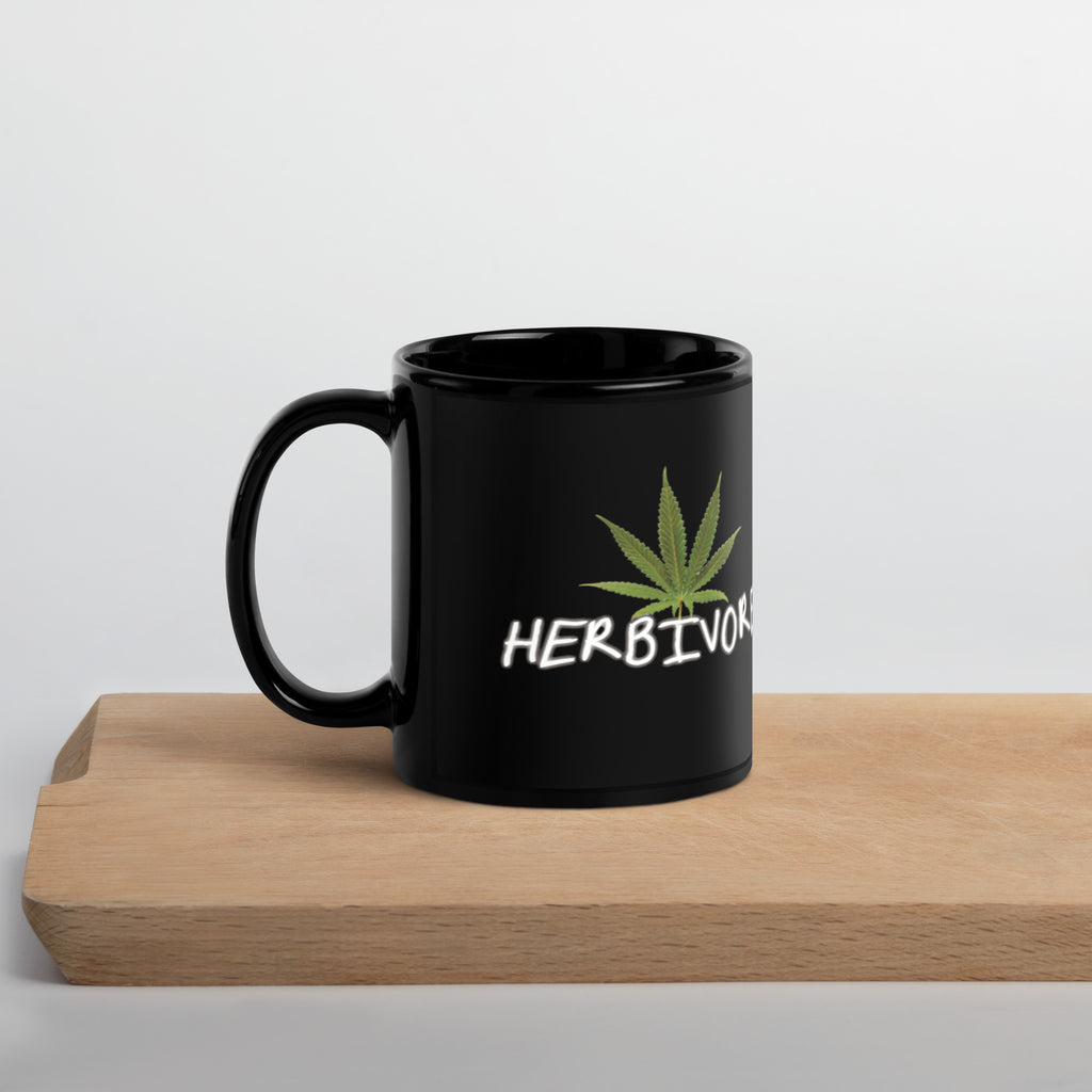 HERBiVORE-Black Glossy Mug