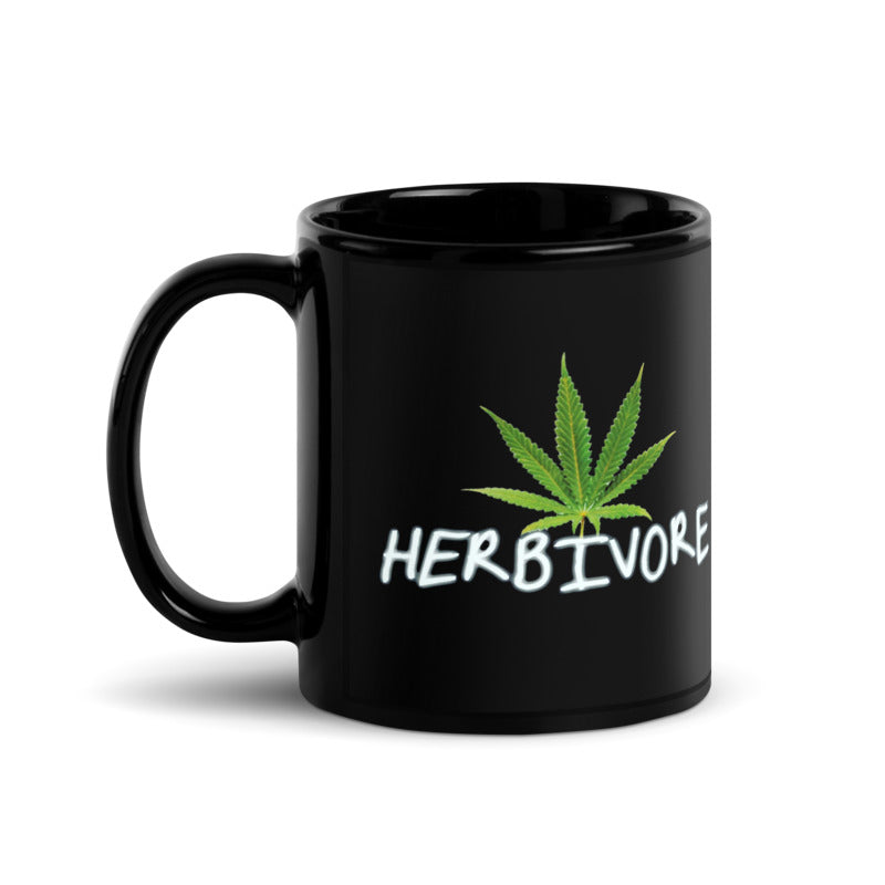 HERBiVORE- Premium Black Glossy Mug
