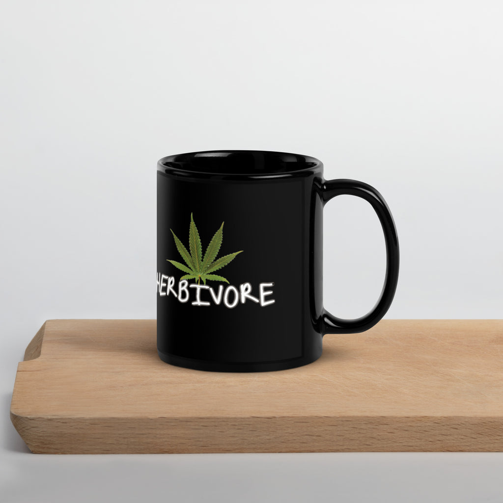 HERBiVORE-Black Glossy Mug