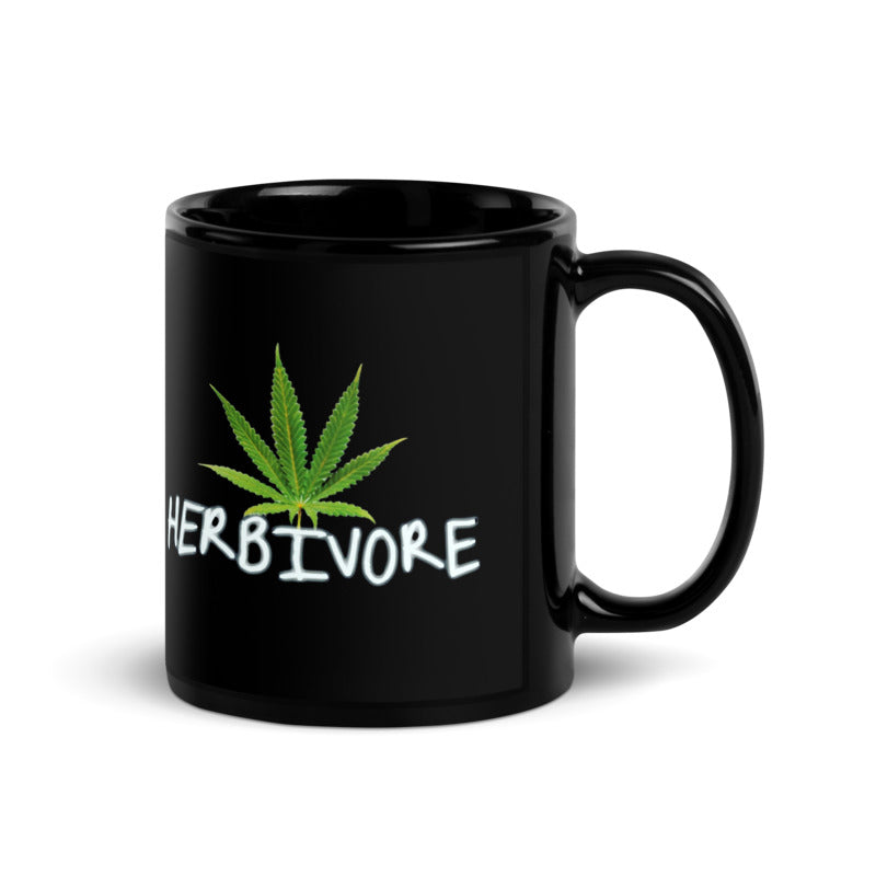 HERBiVORE- Premium Black Glossy Mug