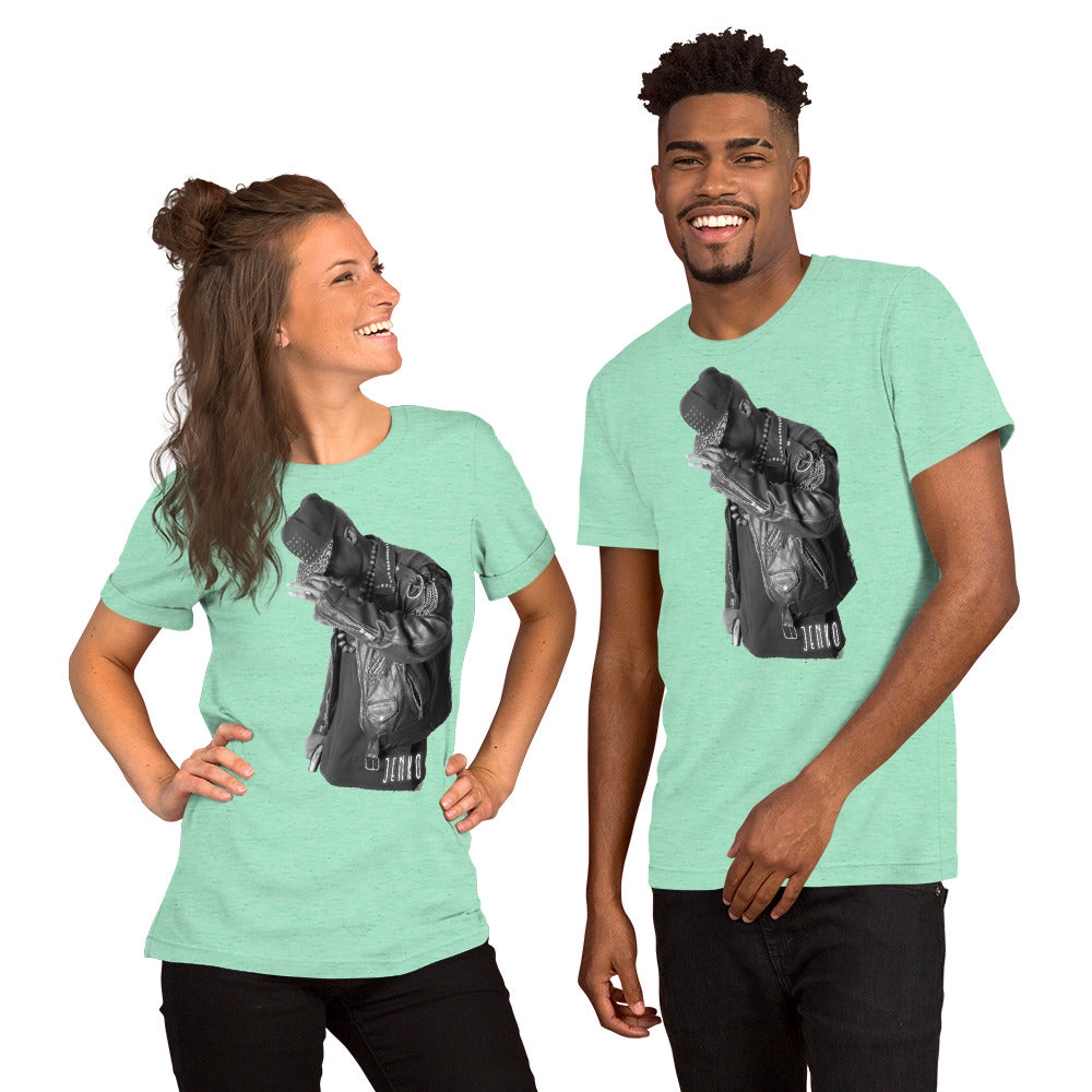 JENKO- ICON LEATHER Premium TSHIRT w/ QR Scan Link