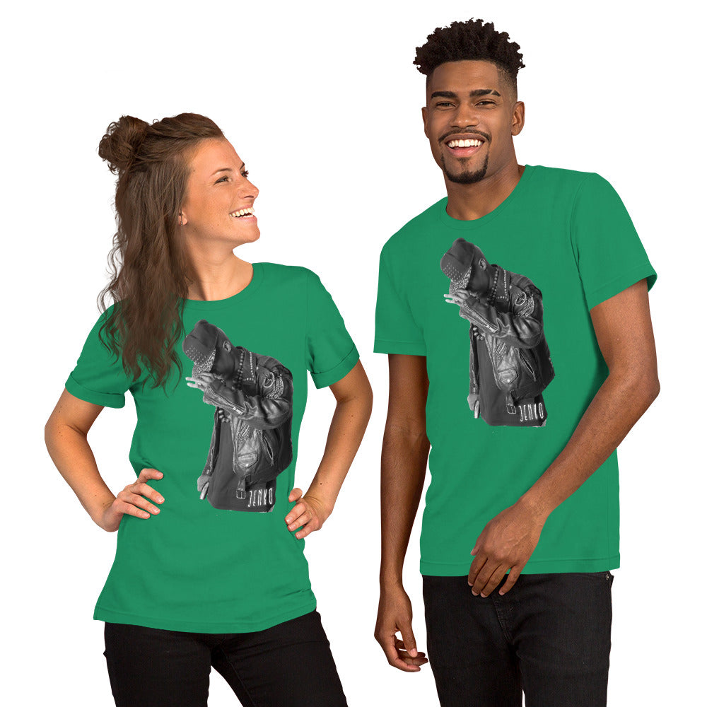 JENKO- ICON LEATHER Premium TSHIRT w/ QR Scan Link