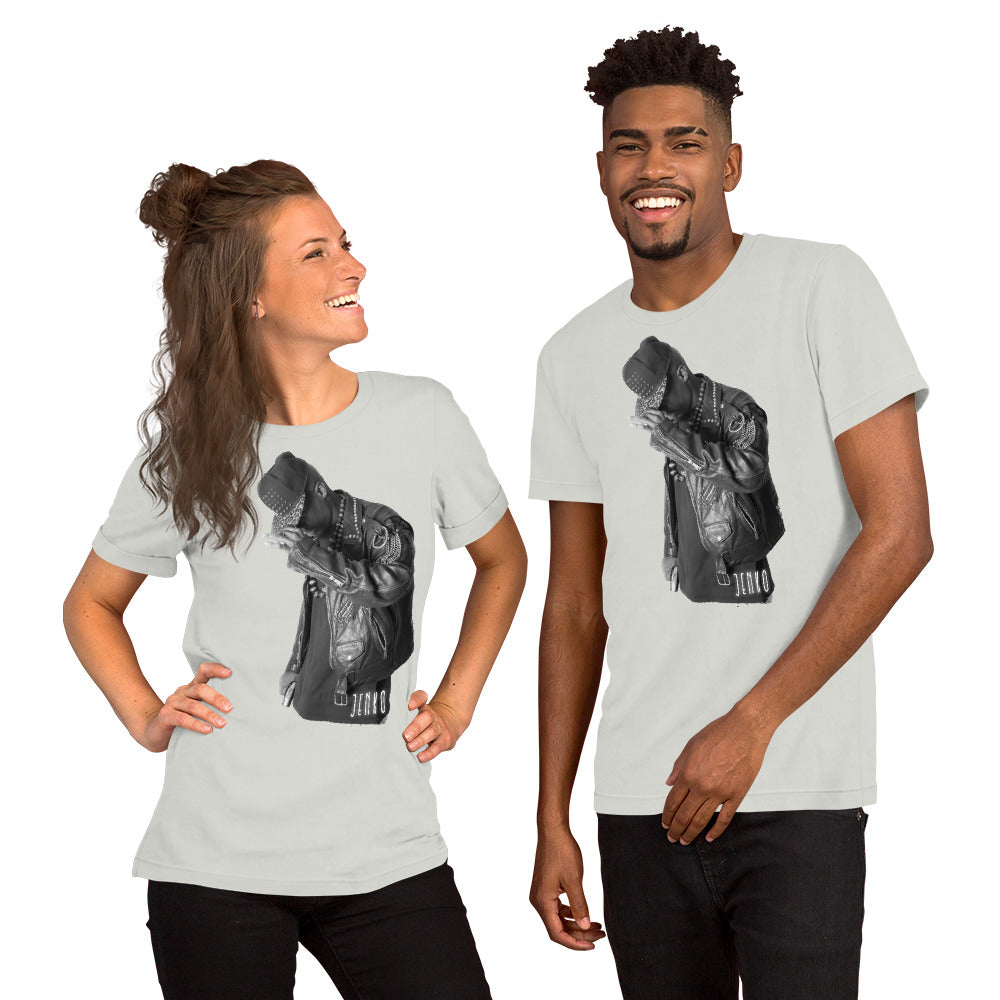 JENKO- ICON LEATHER Premium TSHIRT w/ QR Scan Link