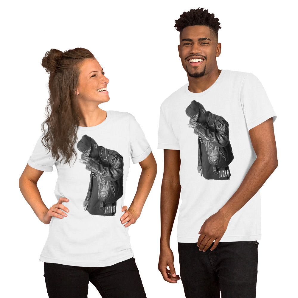 JENKO- ICON LEATHER Premium TSHIRT w/ QR Scan Link